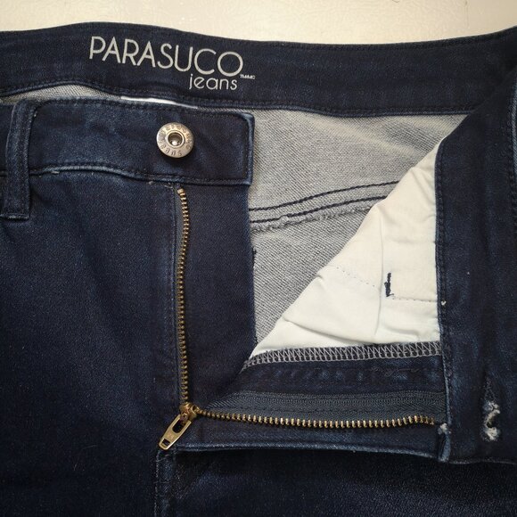 Parasuco Ladies Size 10 Dark Wash Zipper & Button Closure Blue Jeggings - Picture 7 of 12